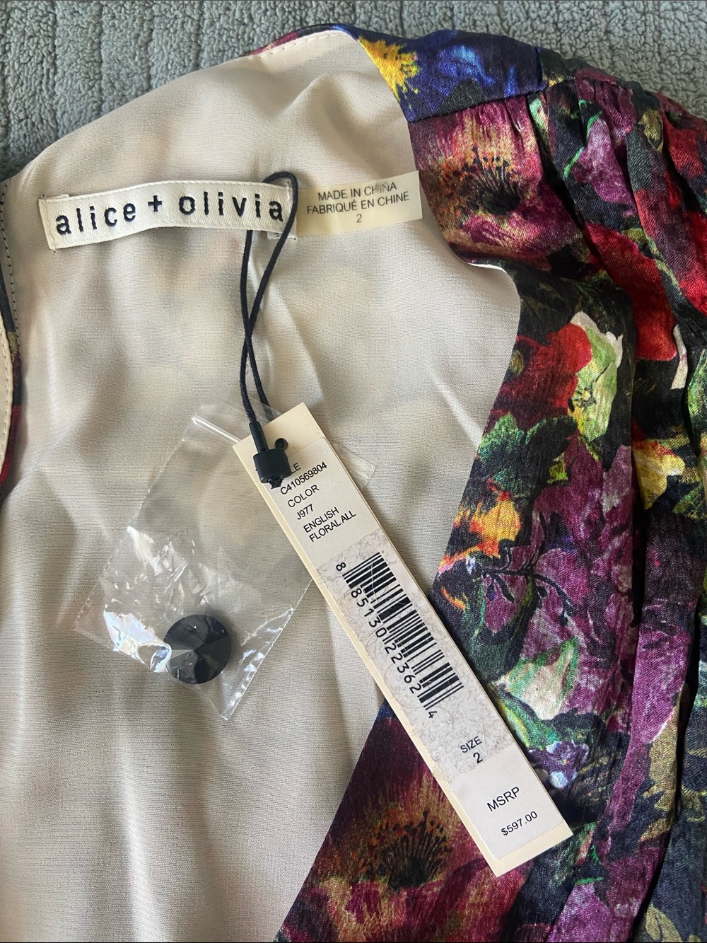 Alice & Olivia Triss English Floral Gown - Picture 5 of 7